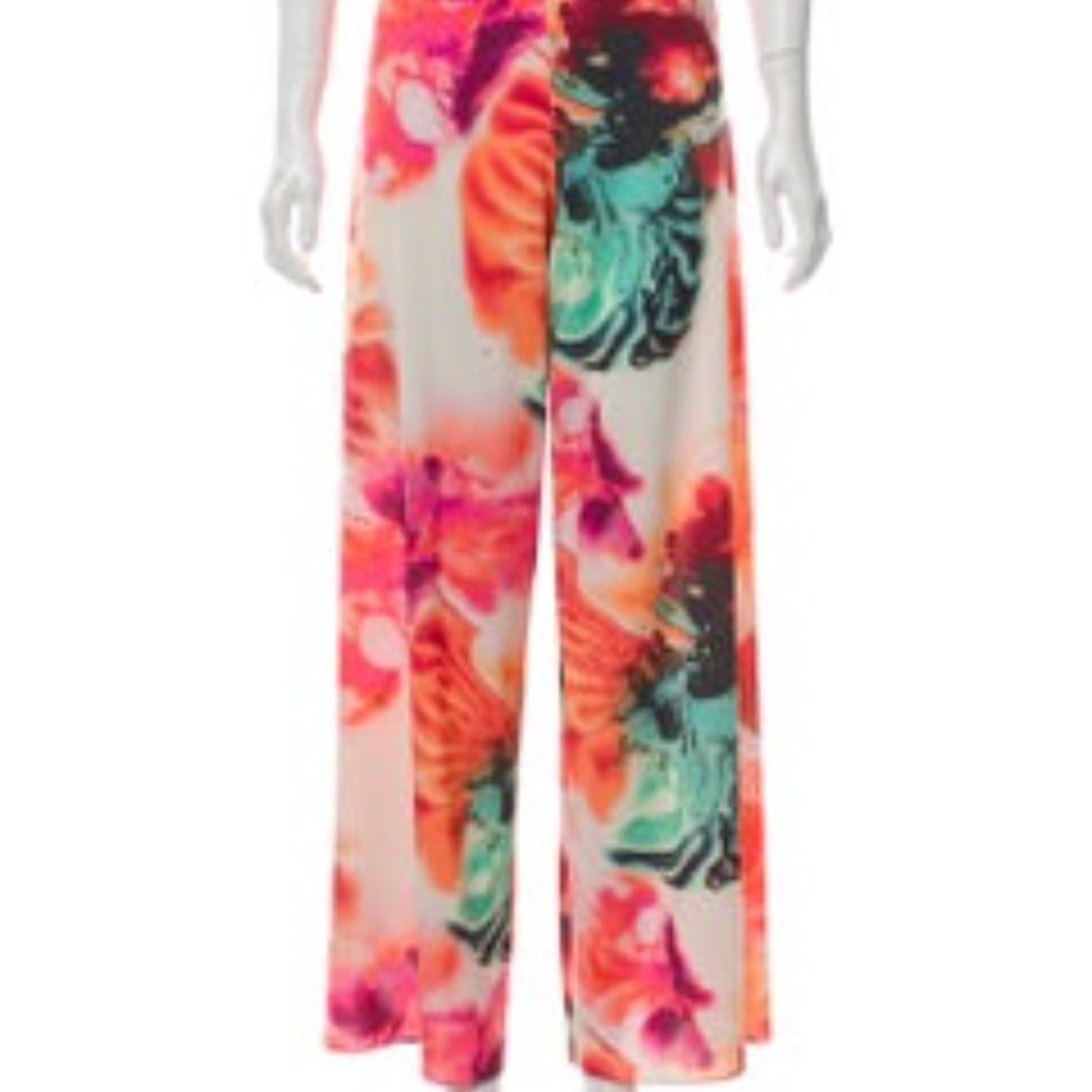 Alice & Olivia Wide Leg Floral Pants Size 0